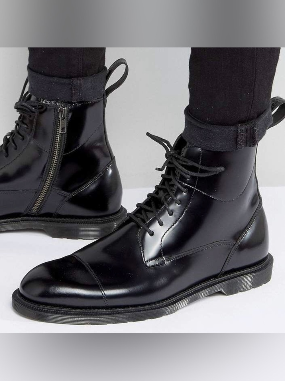 RARE Dr. Martens Winchester 7-Eye Lace & Zip Boot